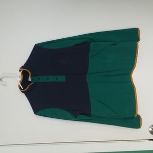 North Face pullover lightweight jacket/sweatshirt. Navy & green. Size large